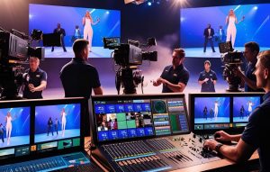 Virtual Event Production with 3 Camera Setup