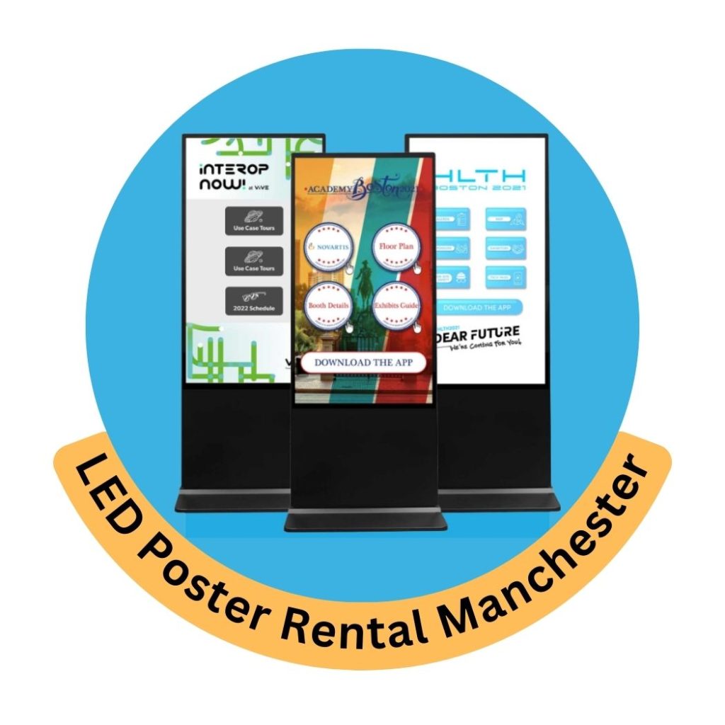 LED Poster Rental in Manchester, UK | Indoor Vertical LED Displays ...