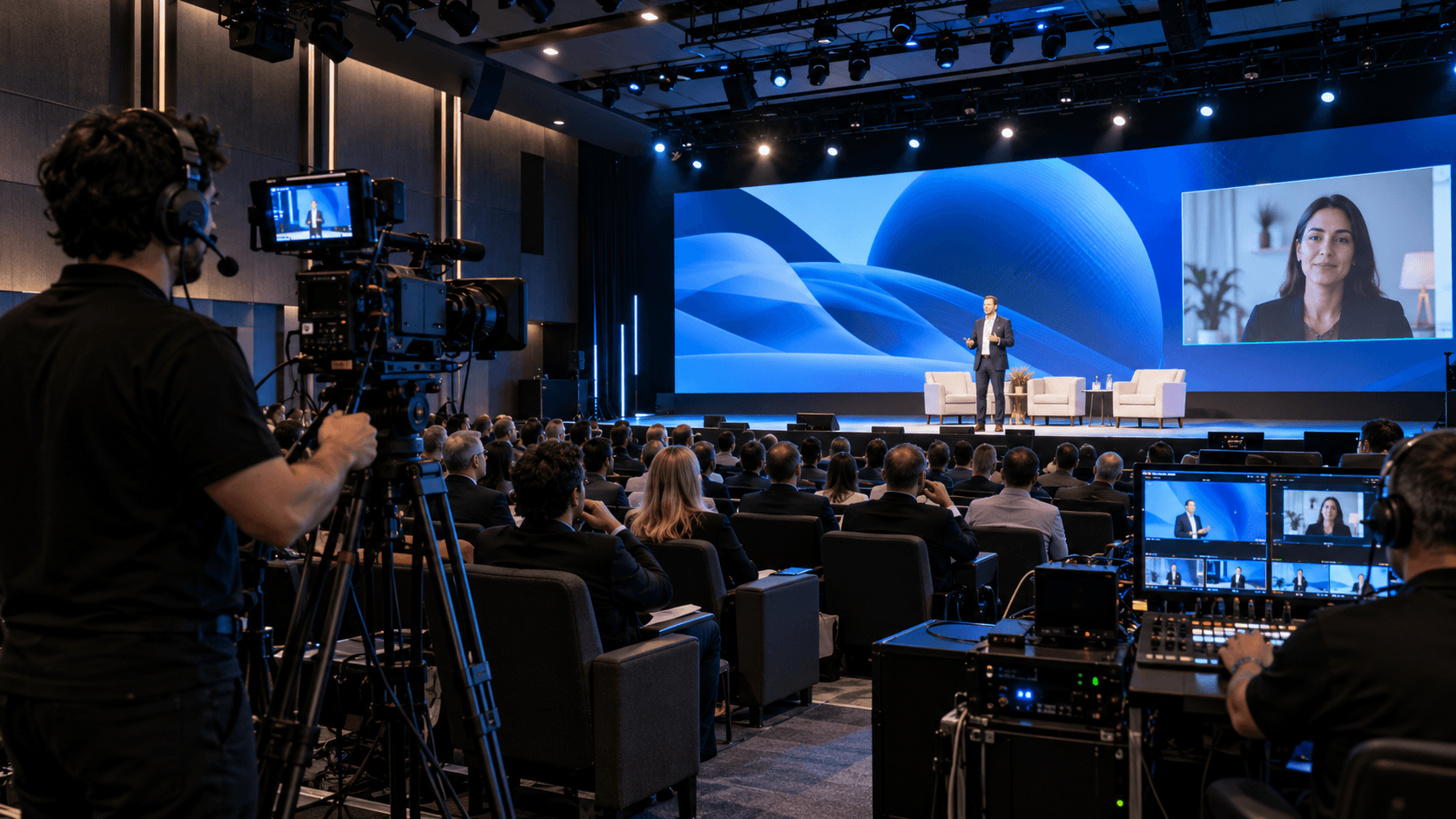 Hybrid keynote with live production-4
